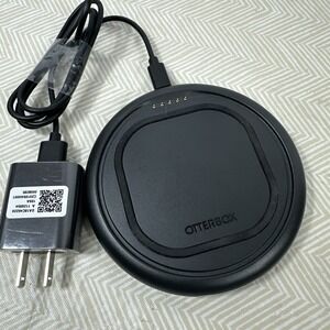 OtterBox OtterSpot Wireless Charging Pad 10W‎  Black with cord and plug